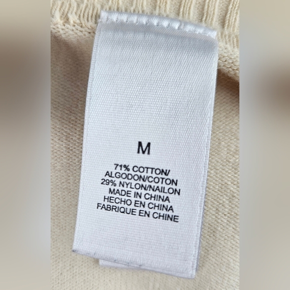 First Issue Liz Claiborne Cream Cardigan With Jewel Buttons Sz M Classic Preppy‎ - Picture 6 of 7